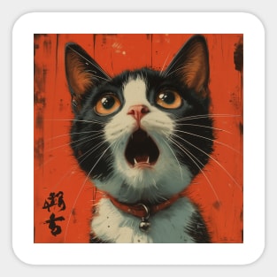 Shocked Cat II Sticker